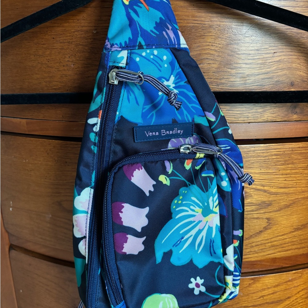 Vera Bradley Blue and Purple Floral Crossbody